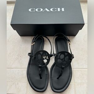 Coach medallion sandals, size 8